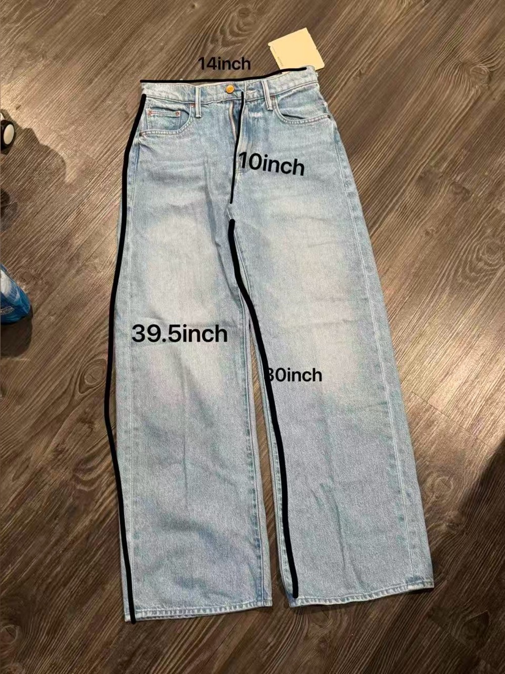 MOTHER The Whip Skimp Mid-Rise Tapered Jeans 24 Munchies Light Wash NWT - Picture 5 of 5